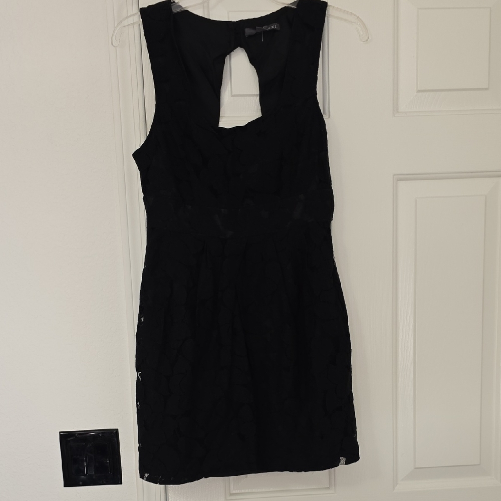 Elegant Black Sleeveless Dress Sz Med